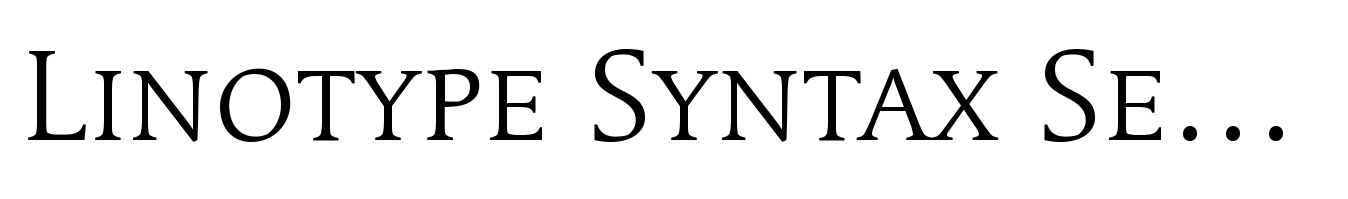 Linotype Syntax Serif Light SC